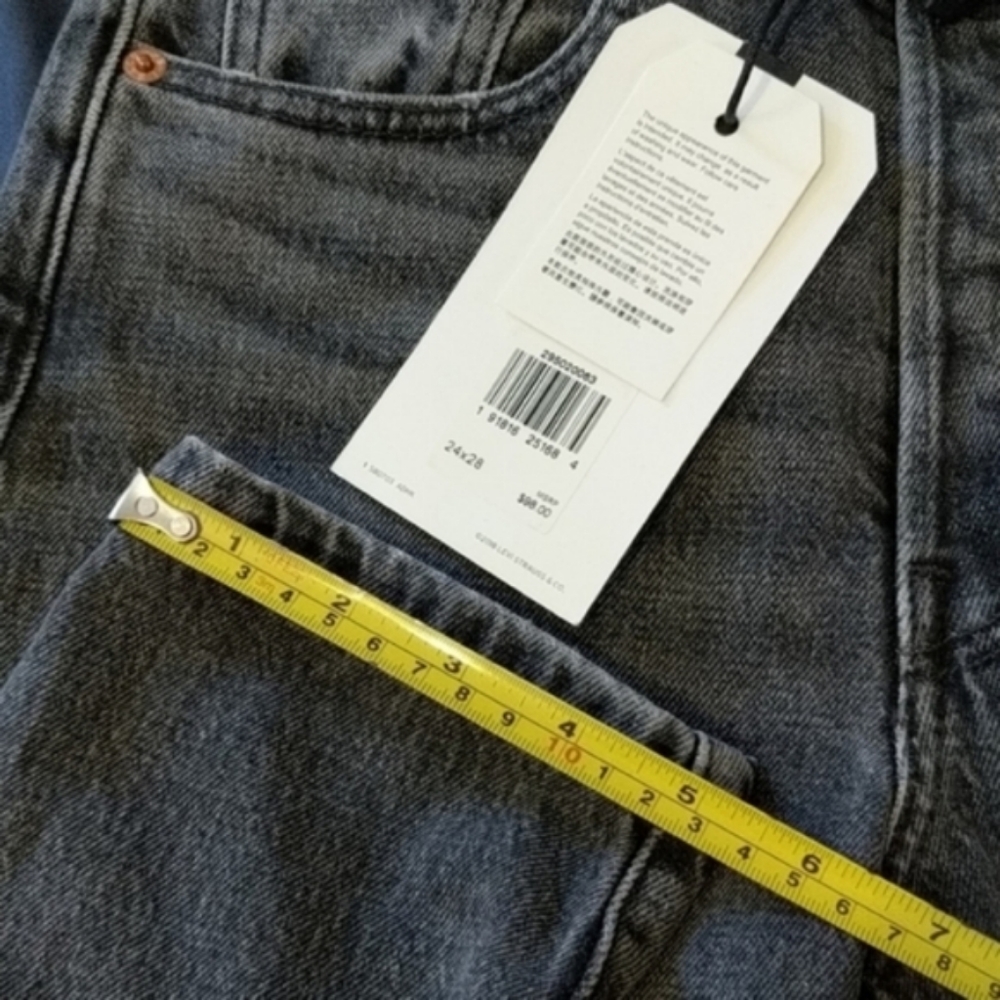 Levi's 501 S Skinny Jeans Coal Black Grey - Picture 4 of 7